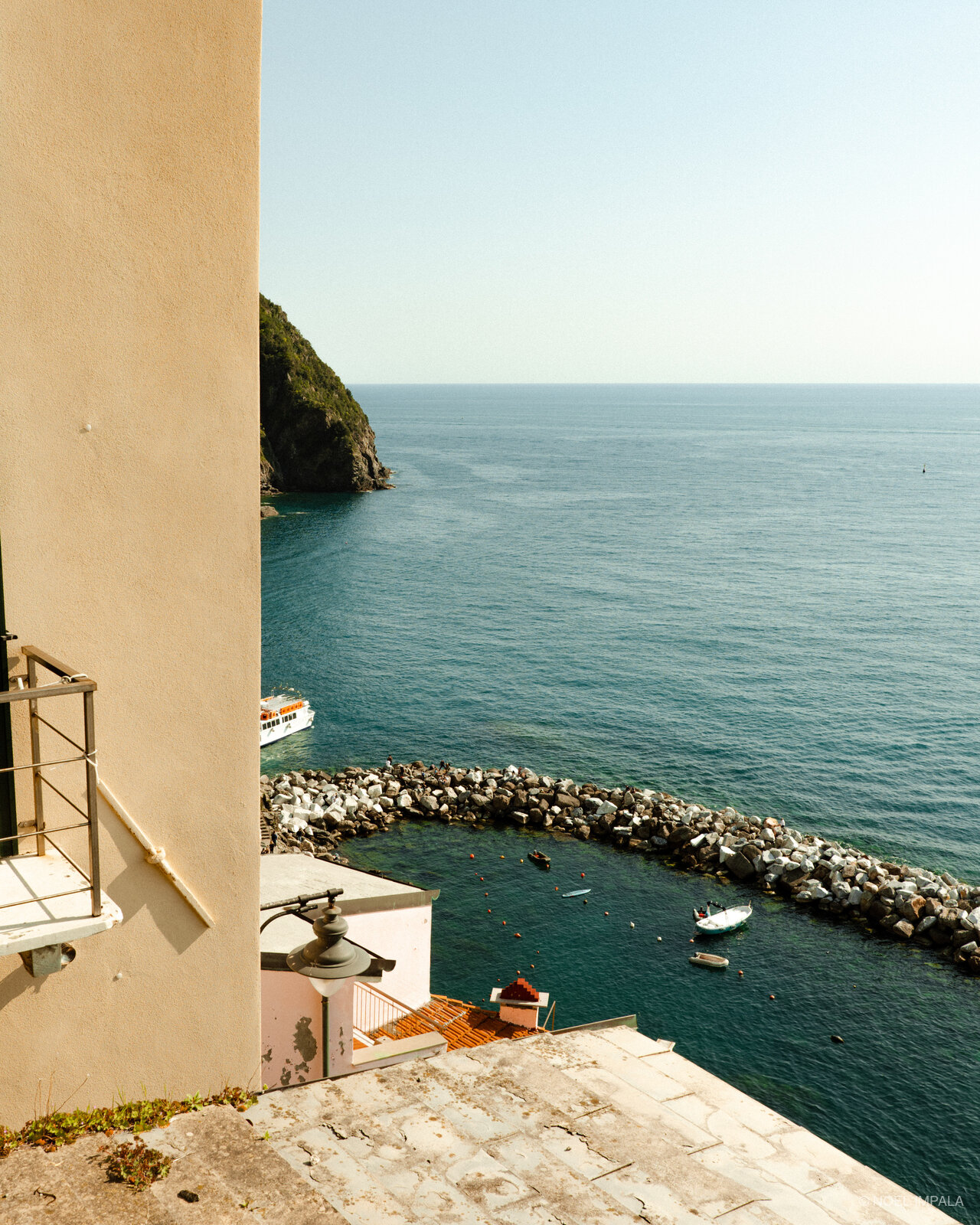 Mediterranean sea view from balcony
