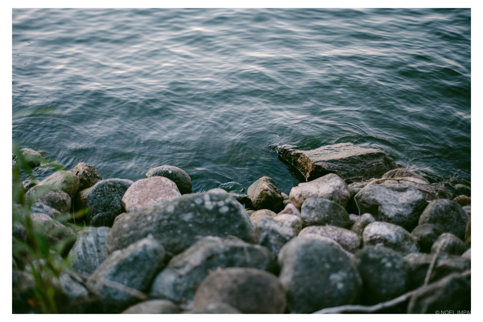 Rocks at shoreline